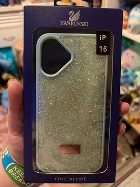 Swarovski Crystalline Glitter iPhone 16 Case — Iridescent mint